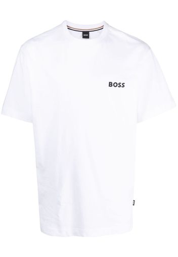 BOSS logo-print cotton T-shirt - Bianco