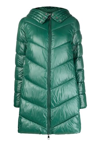 BOSS funnel-neck quilted raincoat - Verde