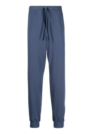 BOSS drawstring-waist cotton track pants - Blu