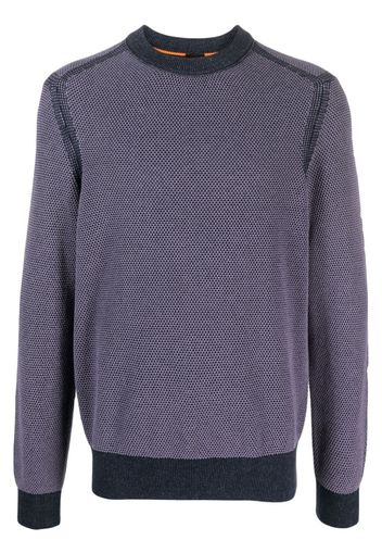 BOSS crew-neck knitted jumper - Viola