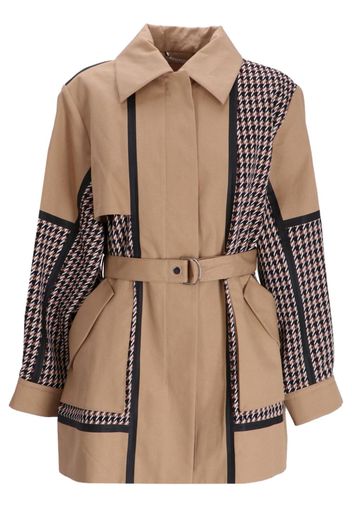 BOSS belted panelled trench coat - Marrone