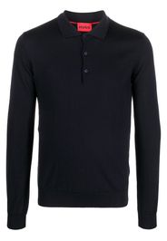 BOSS long-sleeved polo shirt - Blu