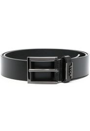 BOSS logo-plaque leather belt - Nero