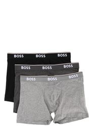 BOSS Set di 3 boxer con banda logo - Grigio