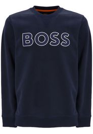 BOSS logo-embroidered sweatshirt - Blu