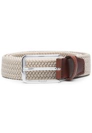 BOSS woven engraved-logo belt - Toni neutri