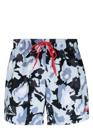 BOSS floral-print swim shorts - Blu