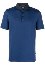 BOSS two-tone polo collar - Blu