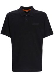 BOSS logo-patch cotton polo shirt - Nero