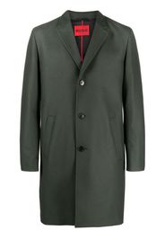 BOSS notched-collar single-breasted coat - Verde