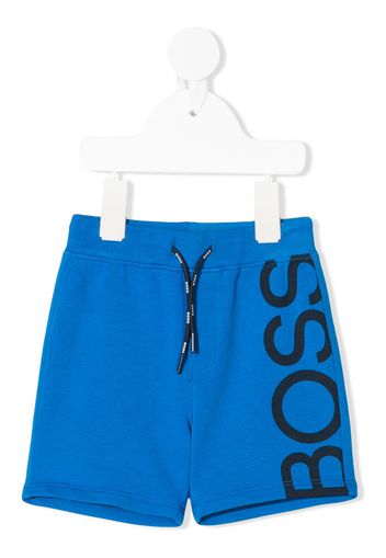 BOSS Kidswear Shorts running con stampa - Blu