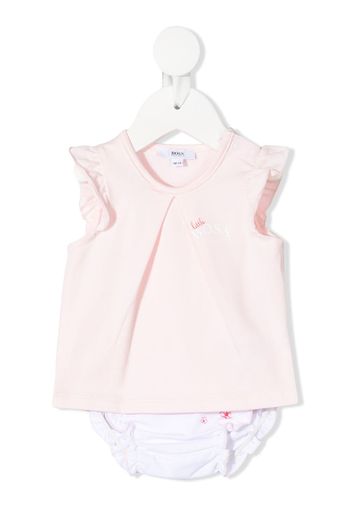 BOSS Kidswear T-shirt con pantaloncini a fiori - Rosa