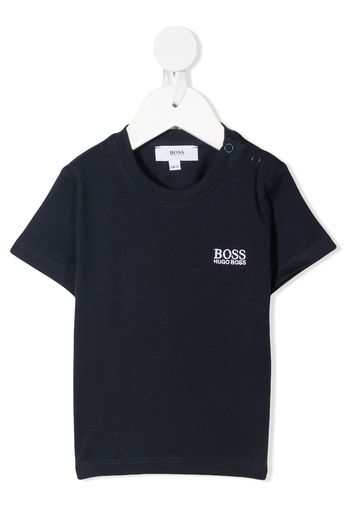 BOSS Kidswear logo-print cotton T-shirt - Blu