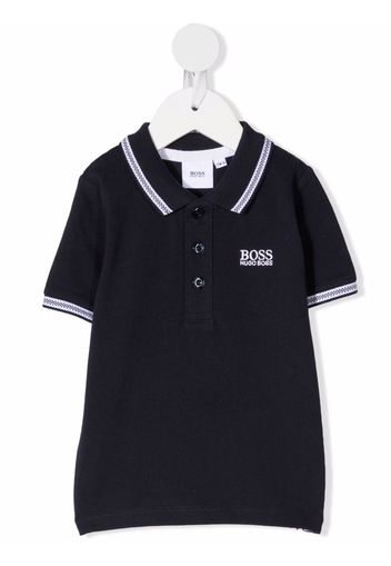 BOSS Kidswear Polo con ricamo - Blu