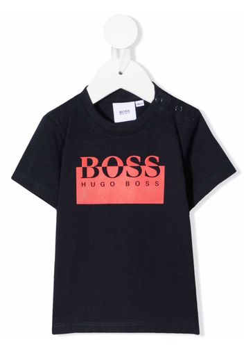 BOSS Kidswear logo-print cotton T-shirt - Blu