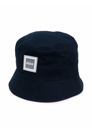 BOSS Kidswear Cappello bucket con logo - Blu