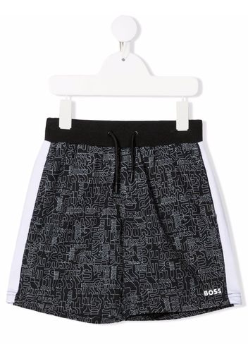 BOSS Kidswear Shorts sportivi con logo - Nero