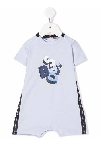 BOSS Kidswear logo-print cotton shorties - Blu