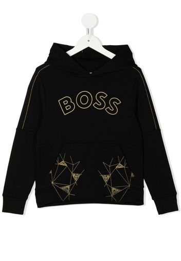 BOSS Kidswear logo-print hoodie - Nero