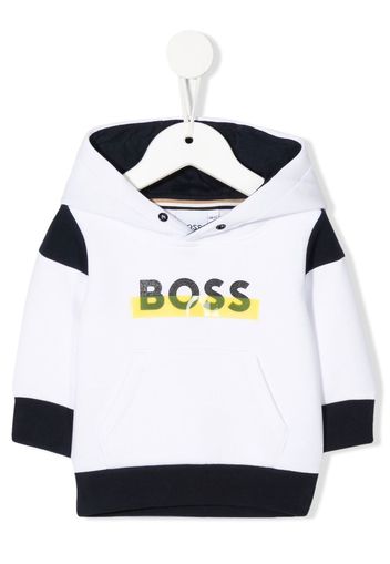 BOSS Kidswear logo-print hoodie - Bianco
