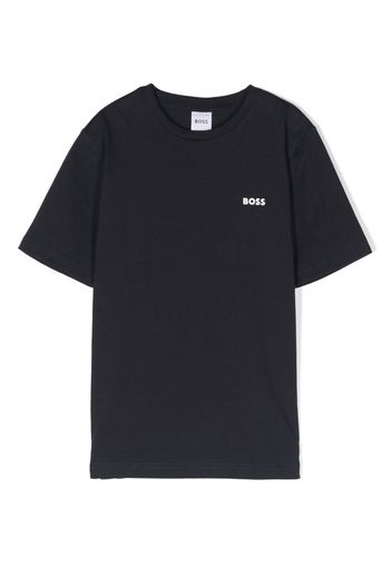 BOSS Kidswear T-shirt con logo goffrato - Blu