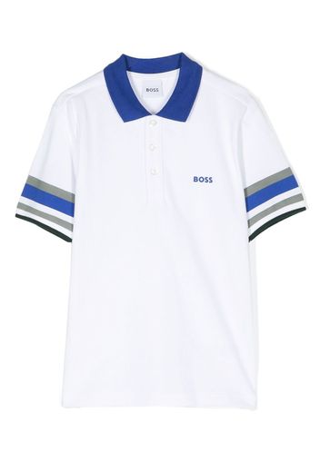 BOSS Kidswear short-sleeve polo shirt - Bianco