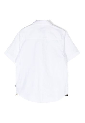 BOSS Kidswear short-sleeve cotton shirt - Bianco