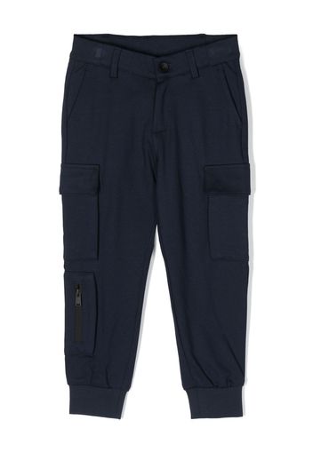 BOSS Kidswear side cargo-pocket detail trousers - Blu