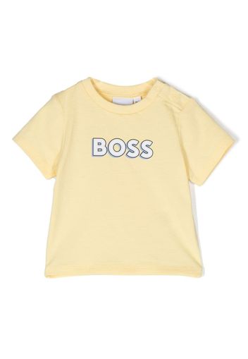 BOSS Kidswear logo-print cotton T-Shirt - Giallo