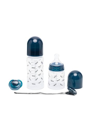 BOSS Kidswear logo-print bottle set - Blu