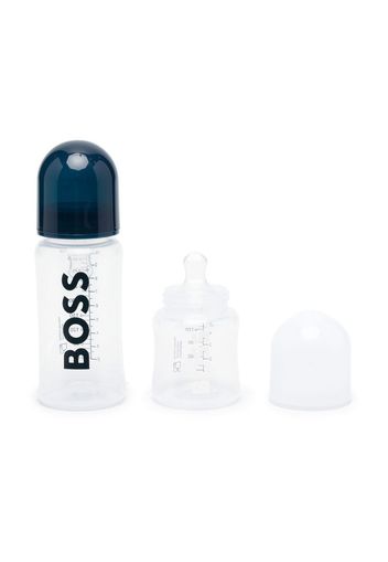 BOSS Kidswear two-piece logo bottle set - Bianco