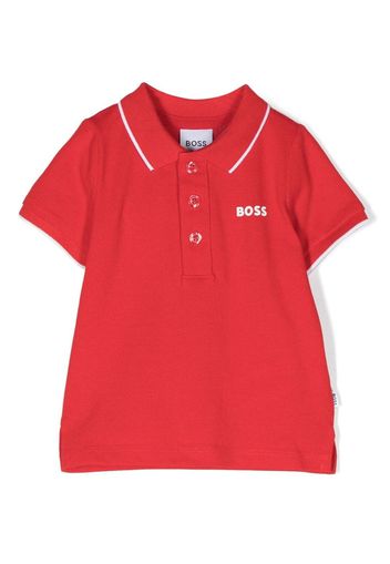 BOSS Kidswear logo-print polo shirt - Rosso