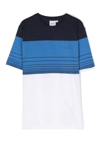 BOSS Kidswear T-shirt a righe - Blu