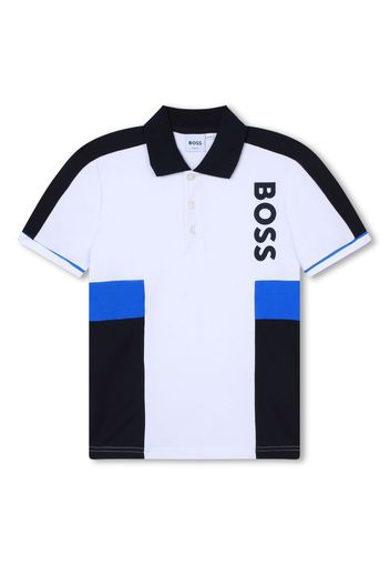 BOSS Kidswear Polo a maniche corte con stampa - Bianco