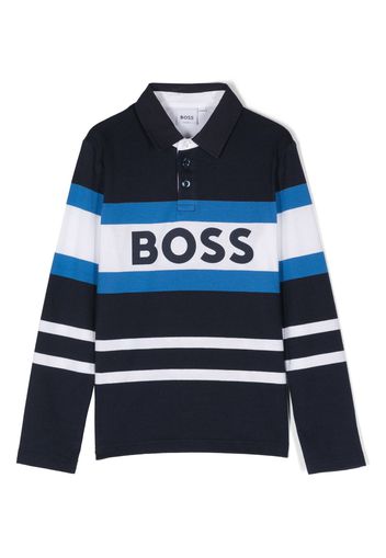 BOSS Kidswear Polo con stampa - Blu