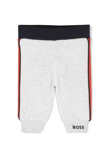 BOSS Kidswear Pantaloni sportivi con dettaglio a righe - Grigio