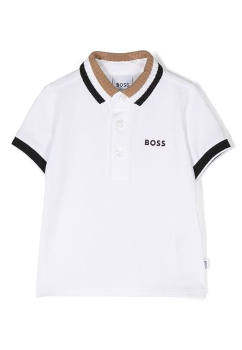 BOSS Kidswear logo-print polo shirt - Bianco