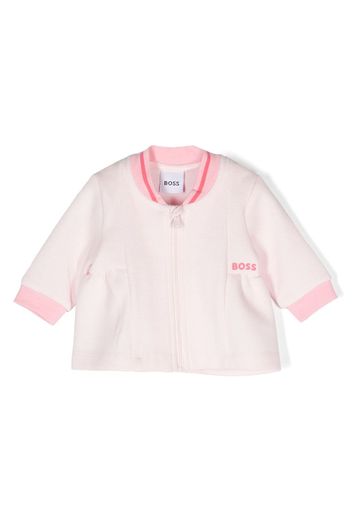 BOSS Kidswear Cardigan con scollo a righe - Rosa