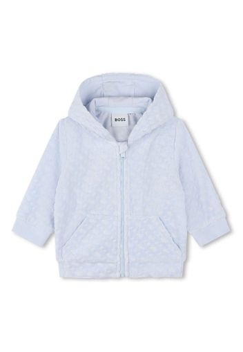 BOSS Kidswear monogram-jacquard tracksuit - Blu