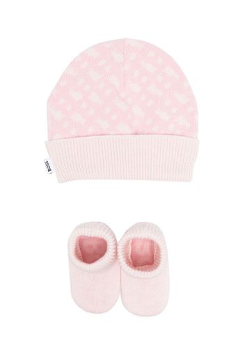 BOSS Kidswear Set slippers e cappello - Rosa