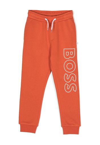 BOSS Kidswear Pantaloni sportivi con stampa - Arancione