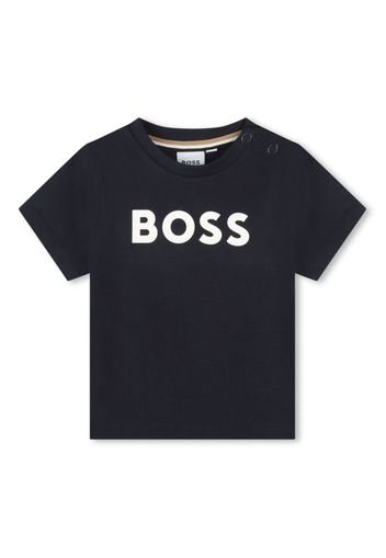 BOSS Kidswear logo-print cotton T-shirt - Blu