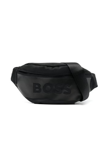 BOSS Kidswear embroidered-logo belt small bag - Nero