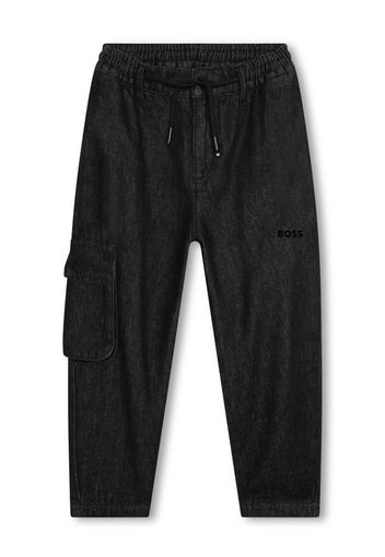 BOSS Kidswear Pantaloni sportivi con stampa - Nero