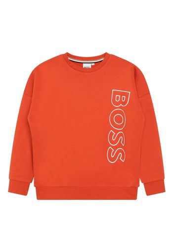 BOSS Kidswear Felpa girocollo con stampa - Arancione