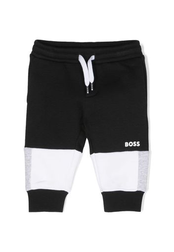 BOSS Kidswear panelled track pants - Nero