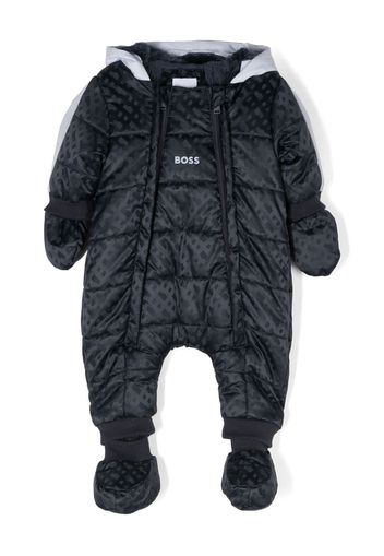 BOSS Kidswear Tuta da neve con monogramma - Blu