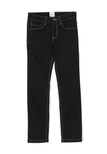 BOSS Kidswear Jeans dritti con logo goffrato - Nero