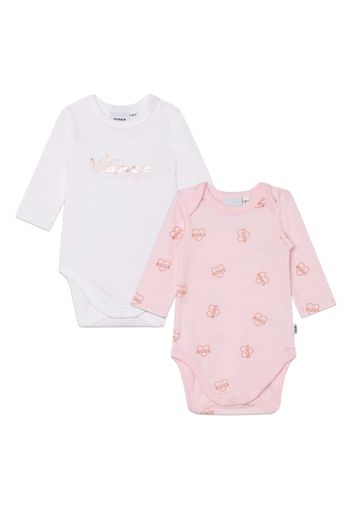 BOSS Kidswear Set di 2 tutine con stampa - Rosa