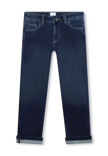 BOSS Kidswear mid-rise straight-leg jeans - Blu